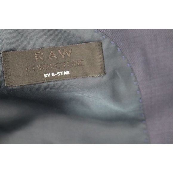 g-star blazer Mens 38/40 Correctline CL core two button navy wool blend notch - Picture 14 of 16